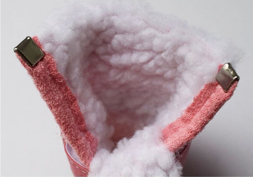 Warm Lamb Wool Pet Shoes for Small Dogs - Thick Cotton Lining, Non-Slip Winter Boots for Cold Weather Protection
