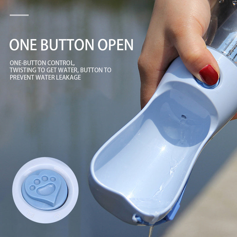 Portable Pet Water Bottle & Feeder for Dogs and Cats