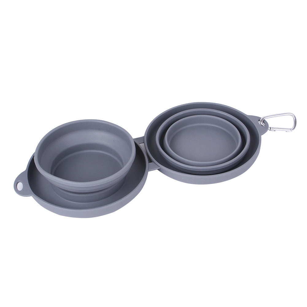 Folding Silicon Pet Bowl Portable Travel Water Food Container Collapsible Cat Dog Water Bowl