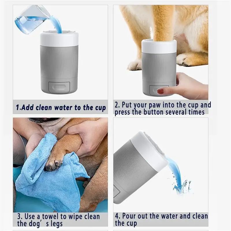 Pet Paw Grooming & Cleaning Cup – Automatic Foot Wash for Dogs and Cats