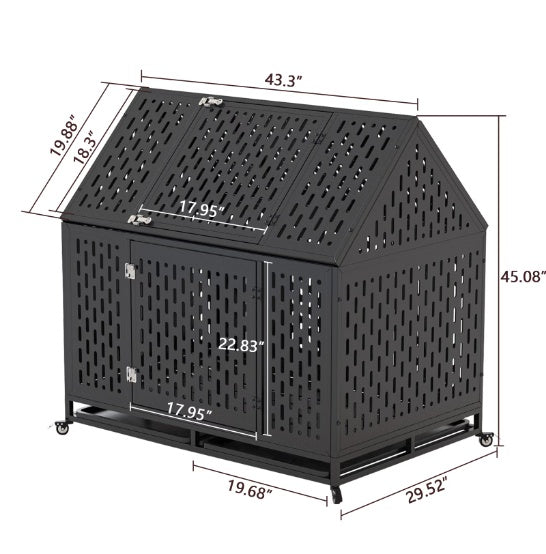 Indestructible Dog Crate – Sturdy Pet Toyery Kennel for Large Dogs