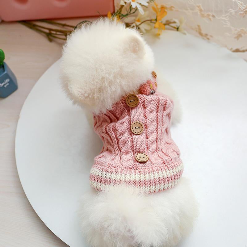 Cozy Knit Dog Sweater, Turtleneck Pullover for Small Dogs & Cats, Warm Winter Pet Clothing, Fashionable Soft Knit Outfit for Pets