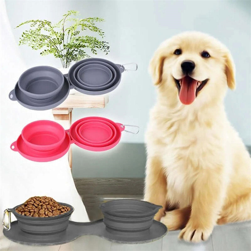 Folding Silicon Pet Bowl Portable Travel Water Food Container Collapsible Cat Dog Water Bowl