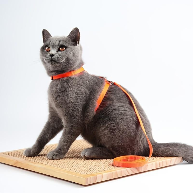 Escape-Proof Cat Harness with Leash – Adjustable Chest Strap for Secure and Comfortable Fit
