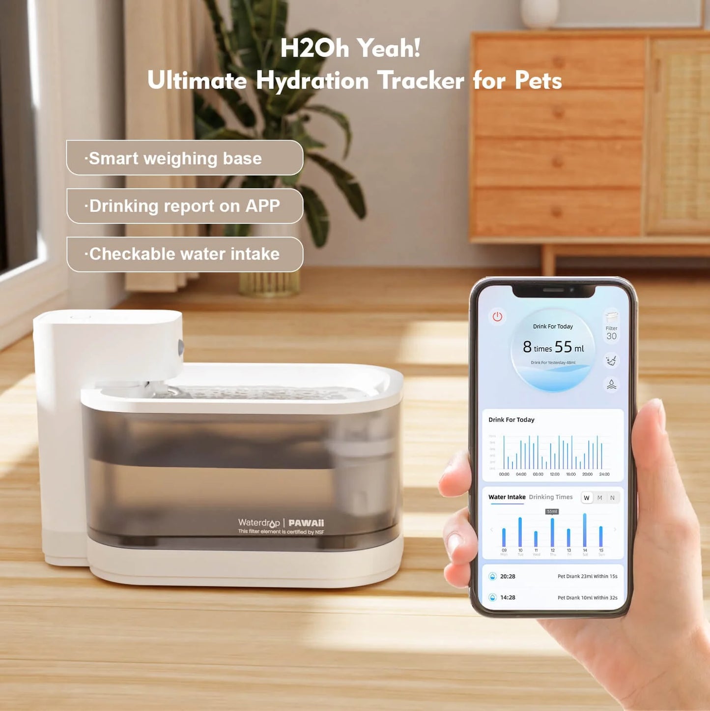 The Ultimate Pet Hydration Solution: Waterdrop Wireless Fountain Pro
