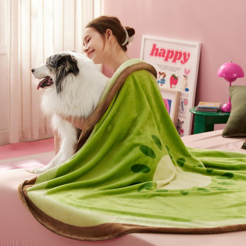 esure Calming Fruit Pattern Puppy Blanket – Soft & Cozy 350GSM Flannel Pet Throw for Small Dogs, Cute Round Blanket Gift for Puppies