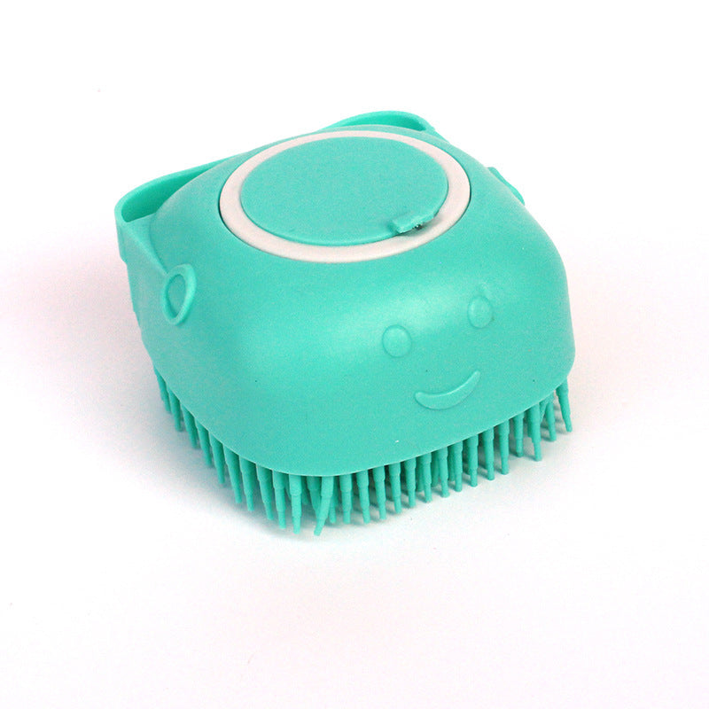 Dog and Cat Grooming Silicone Bath Brush - Gentle Massage Brush for Cleaning and Shampooing