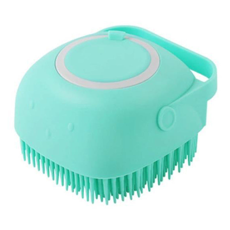 Dog and Cat Grooming Silicone Bath Brush - Gentle Massage Brush for Cleaning and Shampooing