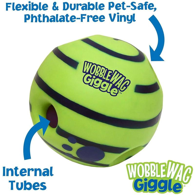 "Glow Wobble Giggle Ball π β Fun, Interactive Light-Up Toy for Dogs"