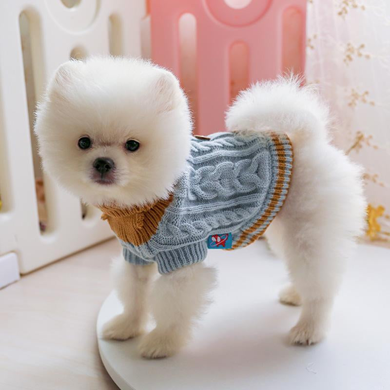Cozy Knit Dog Sweater, Turtleneck Pullover for Small Dogs & Cats, Warm Winter Pet Clothing, Fashionable Soft Knit Outfit for Pets