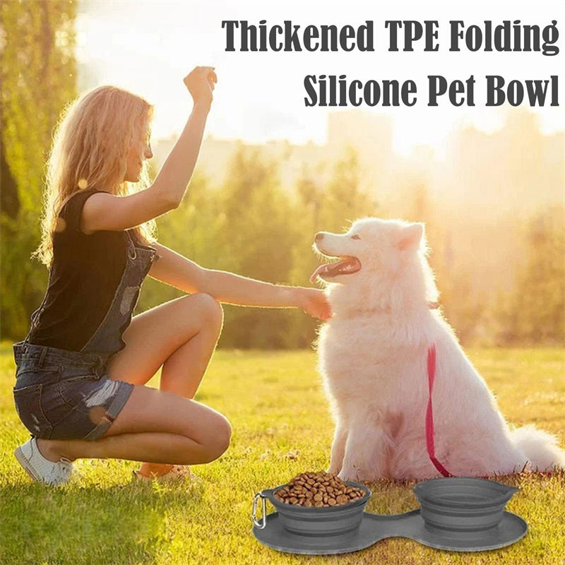 Folding Silicon Pet Bowl Portable Travel Water Food Container Collapsible Cat Dog Water Bowl