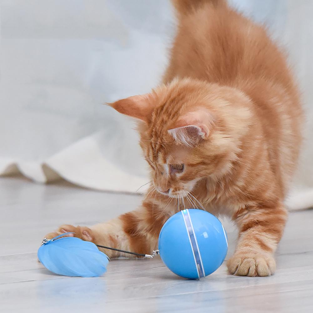 Rechargeable Auto-Rolling LED Light Cat Ball
