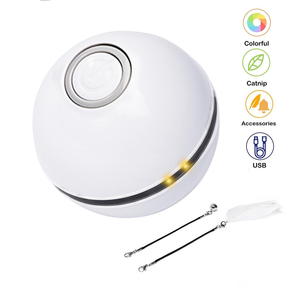 Rechargeable Auto-Rolling LED Light Cat Ball