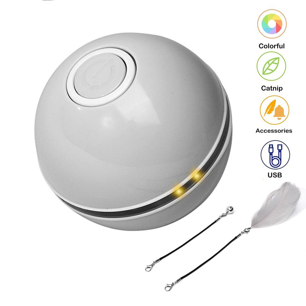 Rechargeable Auto-Rolling LED Light Cat Ball