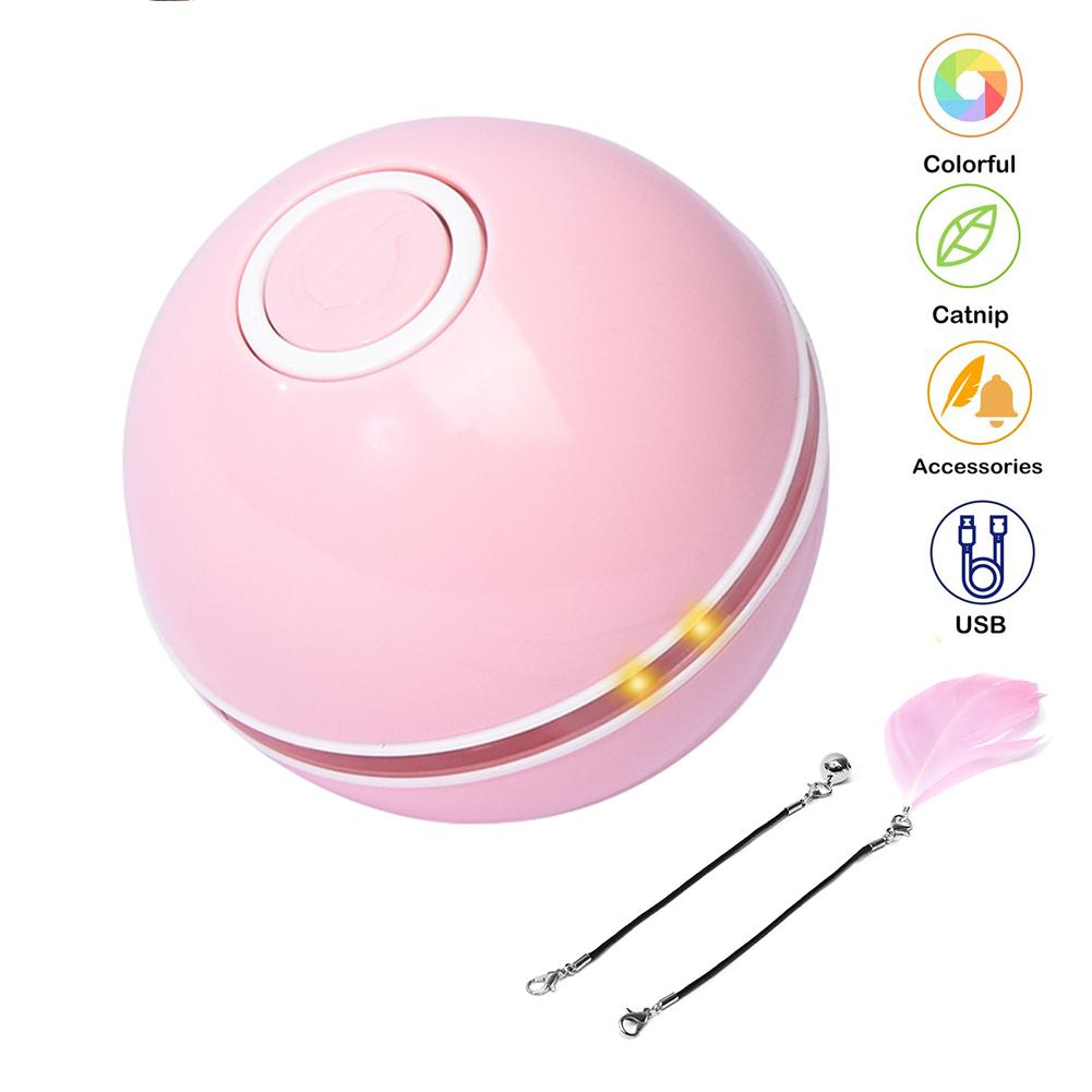 Rechargeable Auto-Rolling LED Light Cat Ball