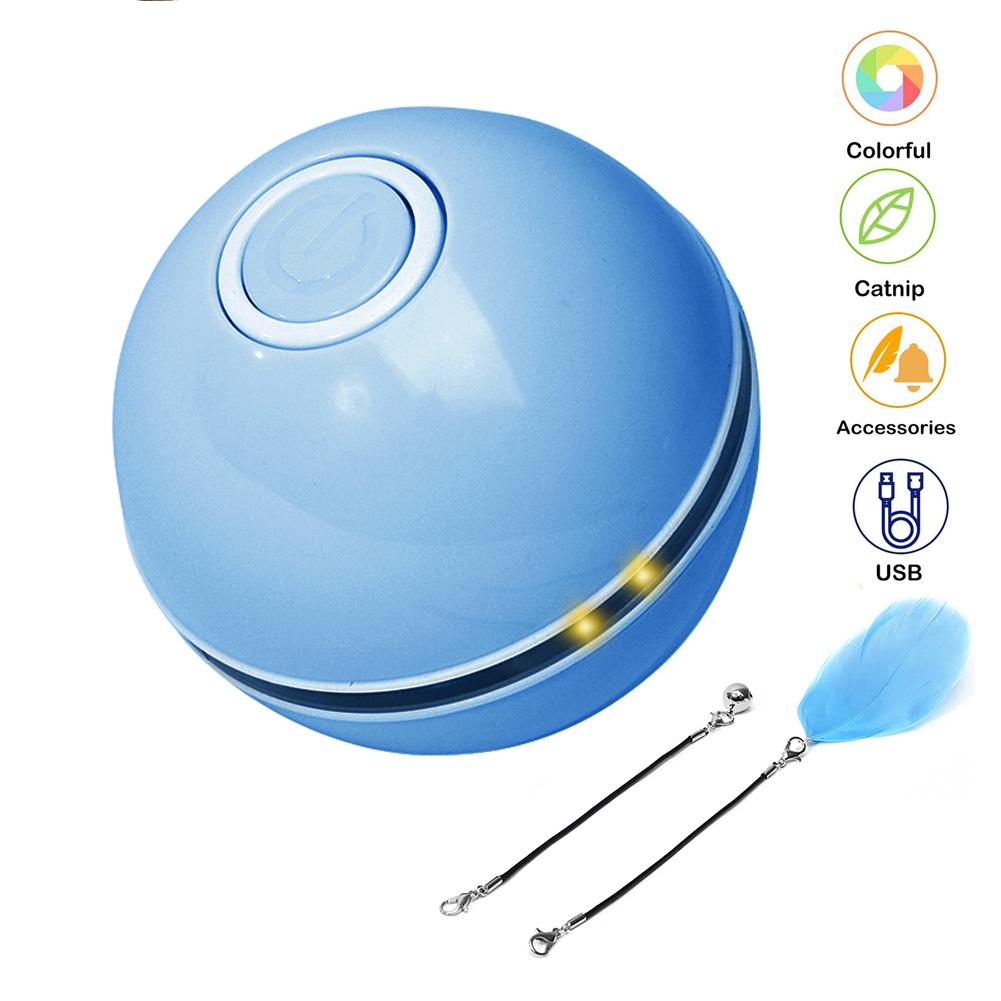Rechargeable Auto-Rolling LED Light Cat Ball