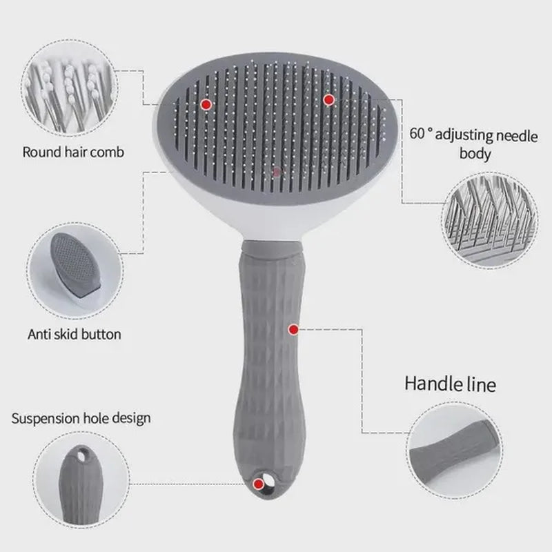 Pet Dog Brush Cat Comb Self Cleaning Pet Hair Remover Brush for Dogs Cats Grooming Tools Pets Dematting Comb Dogs Accessories