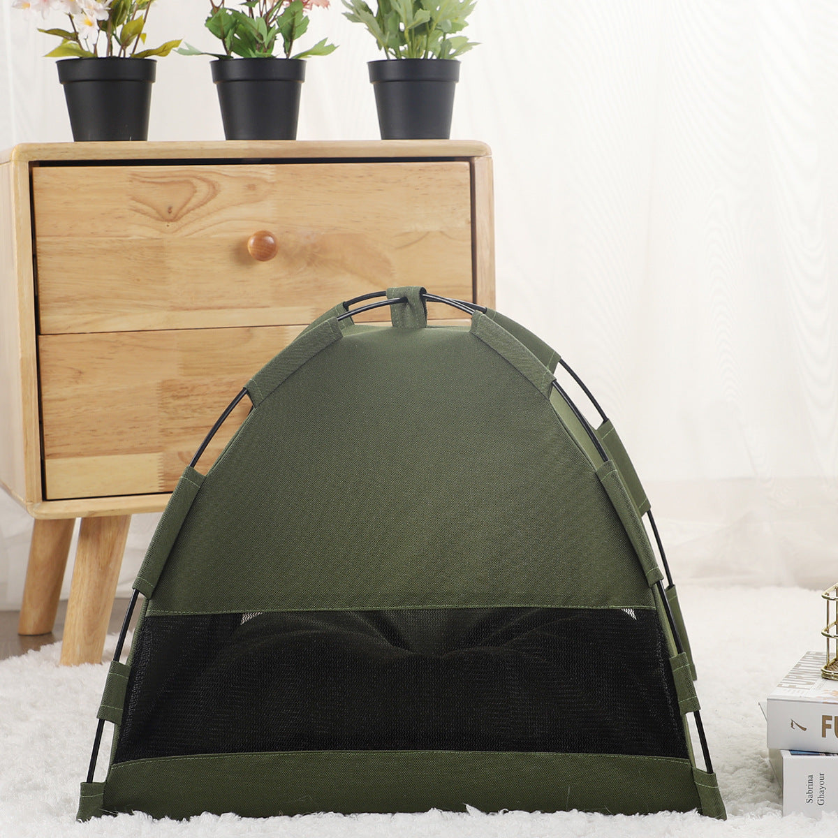 Portable Pet Tent Cooling Mat with Cushion for Dogs and Cats