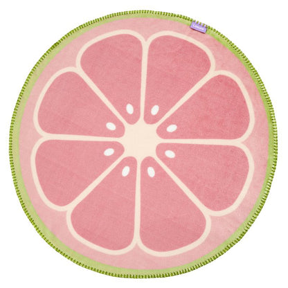 esure Calming Fruit Pattern Puppy Blanket – Soft & Cozy 350GSM Flannel Pet Throw for Small Dogs, Cute Round Blanket Gift for Puppies