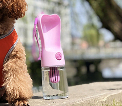 Portable Pet Water Bottle & Feeder for Dogs and Cats