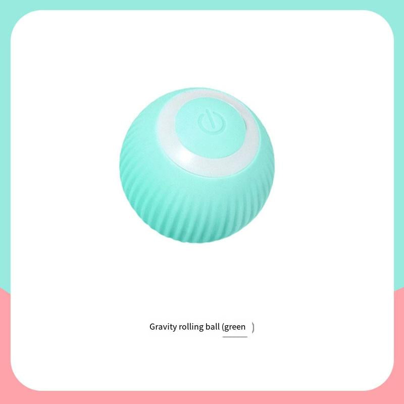 LED Light-Up Interactive Cat Toy Ball, 360° Self-Rotating USB Rechargeable Spinning Chaser, Smart Auto-Pilot Pet Toy for Stimulating Hunting Instincts