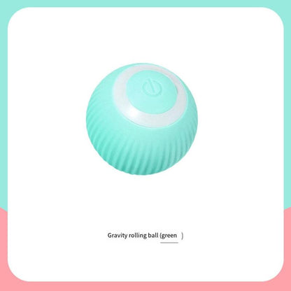 LED Light-Up Interactive Cat Toy Ball, 360° Self-Rotating USB Rechargeable Spinning Chaser, Smart Auto-Pilot Pet Toy for Stimulating Hunting Instincts
