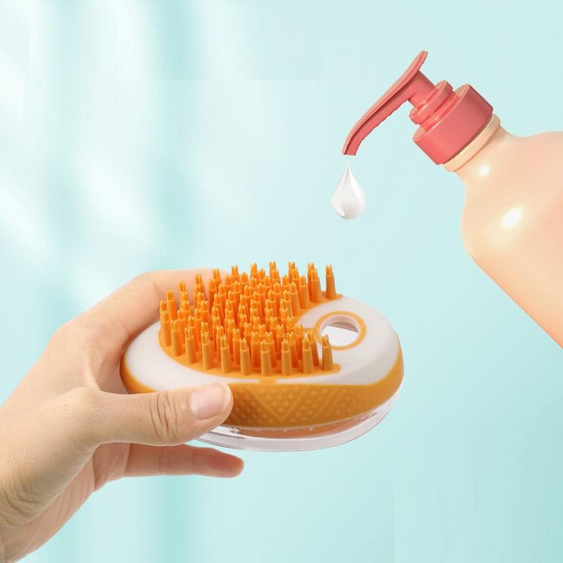 Silicone Dog & Cat Bath Brush – 2-in-1 Pet Grooming & Massage Tool for Shower and Hair Care