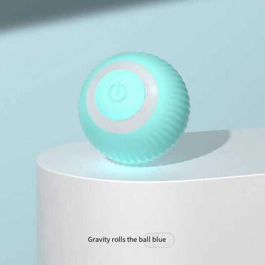LED Light-Up Interactive Cat Toy Ball, 360° Self-Rotating USB Rechargeable Spinning Chaser, Smart Auto-Pilot Pet Toy for Stimulating Hunting Instincts
