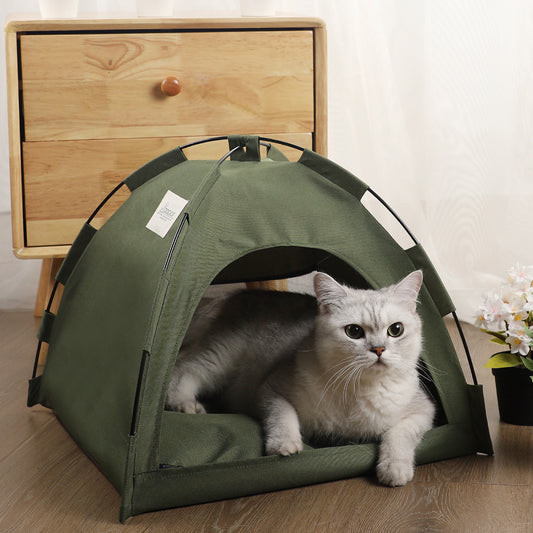 Portable Pet Tent Cooling Mat with Cushion for Dogs and Cats