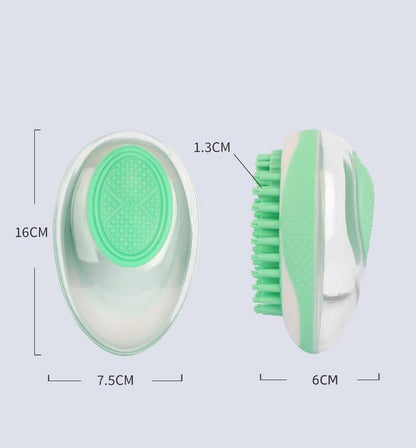 Silicone Dog & Cat Bath Brush – 2-in-1 Pet Grooming & Massage Tool for Shower and Hair Care