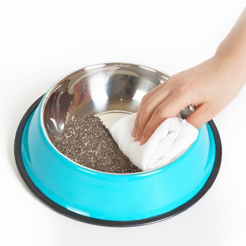 Stainless Steel Pet Bowl with Colorful Melamine Pot – Stylish & Practical Design