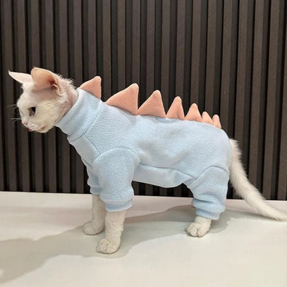 Dinosaur Costume for Sphynx Cats | Warm Clothes for Hairless Cats
