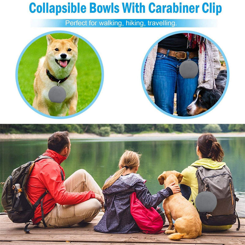 Folding Silicon Pet Bowl Portable Travel Water Food Container Collapsible Cat Dog Water Bowl