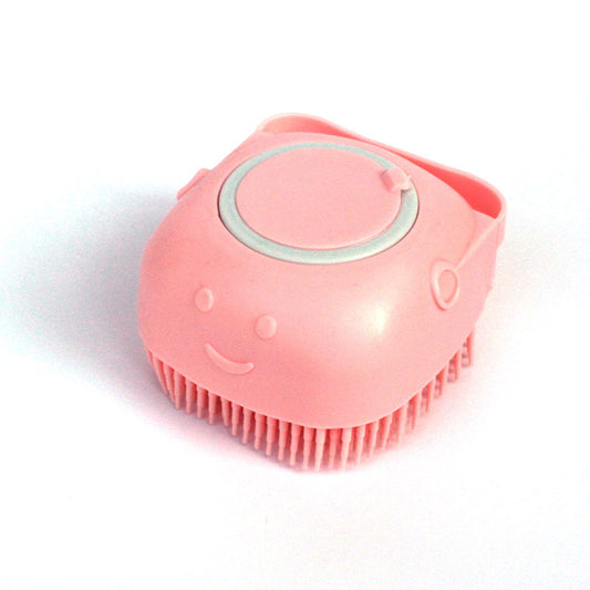 Dog and Cat Grooming Silicone Bath Brush - Gentle Massage Brush for Cleaning and Shampooing