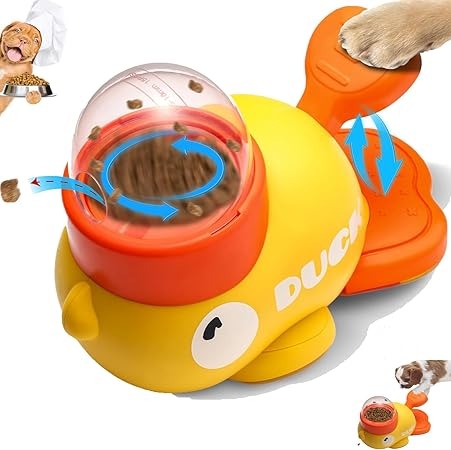 duck shape dog feeder toy, yellow duck feeder toy, duck shape feeder toy for dogs, duck feeder toy for dog, interactive duck shape feeder toy for dog, trending duck shape feeder for dogs, dog interactive feeder, interactive dog treat dispenser, interactive treat dispenser for dogs, interactive slow feeder dog, interactive dog slow feeder, duck shape dog feeder, duck shape dog dispenser, duck shape dog toy, duck shape dog toy, duck shape dog feeder, Duck Shaped Dog Puzzle Feeder Toy
