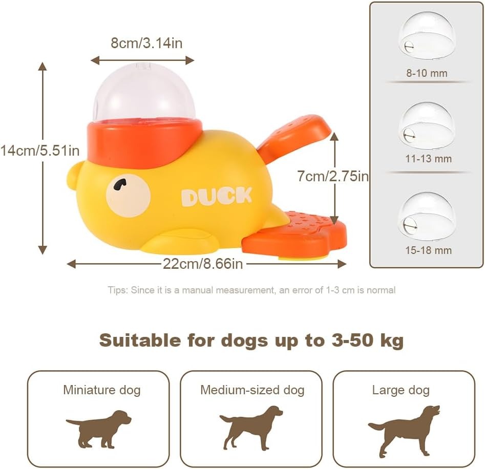 duck shape dog dispenser, duck shape dog toy, duck shape dog toy, duck shape dog feeder, duck shape dog dispenser toy, duck toy for dog, yellow duck dog toy, duck dog toy tough, small duck dog toy, durable duck dog toy, toy duck for dogs, duck dog training toy, yellow duck dog training toy, duck toy dog, dog toy yellow duck, yellow duck dog toy, Duck Shaped Dog Puzzle Feeder Toy