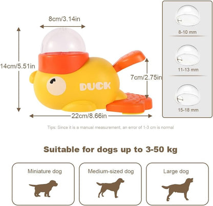 duck shape dog dispenser, duck shape dog toy, duck shape dog toy, duck shape dog feeder, duck shape dog dispenser toy, duck toy for dog, yellow duck dog toy, duck dog toy tough, small duck dog toy, durable duck dog toy, toy duck for dogs, duck dog training toy, yellow duck dog training toy, duck toy dog, dog toy yellow duck, yellow duck dog toy, Duck Shaped Dog Puzzle Feeder Toy