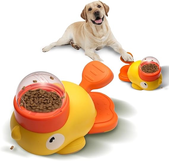 duck shape dog feeder toy, yellow duck feeder toy, duck shape feeder toy for dogs, duck feeder toy for dog, interactive duck shape feeder toy for dog, trending duck shape feeder for dogs, dog interactive feeder, interactive dog treat dispenser, interactive treat dispenser for dogs, interactive slow feeder dog, interactive dog slow feeder, duck shape dog feeder, duck shape dog dispenser, duck shape dog toy, duck shape dog toy, duck shape dog feeder, Duck Shaped Dog Puzzle Feeder Toy