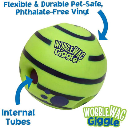 "Glow Wobble Giggle Ball 🌟 – Fun, Interactive Light-Up Toy for Dogs"