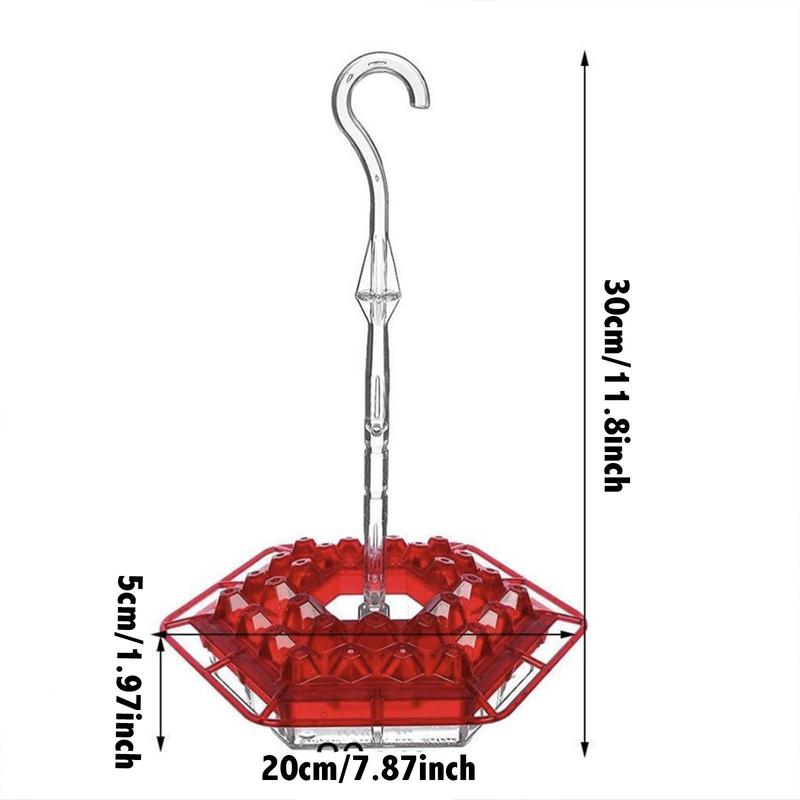 Hummingbird Feeder Tray – Hexagonal, Leak-Proof, Easy to Refill & Clean for Your Yard