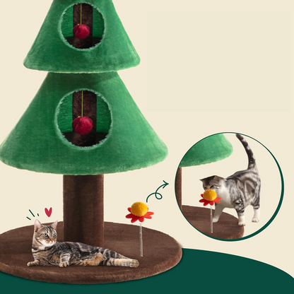 Cat Christmas Tree with Condos, Beds & Climbing Tower