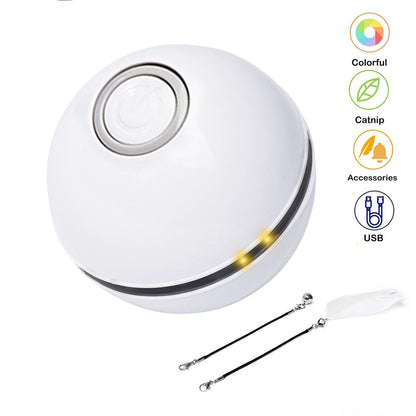 Rechargeable Auto-Rolling LED Light Cat Ball