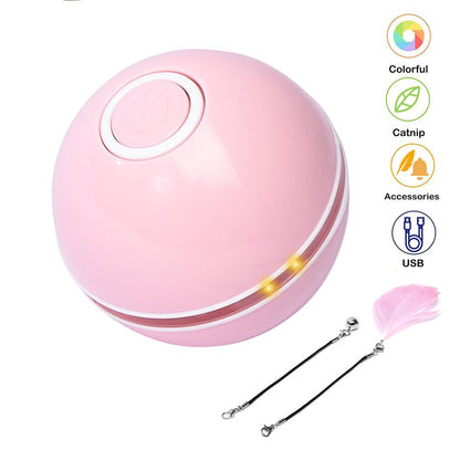 Rechargeable Auto-Rolling LED Light Cat Ball