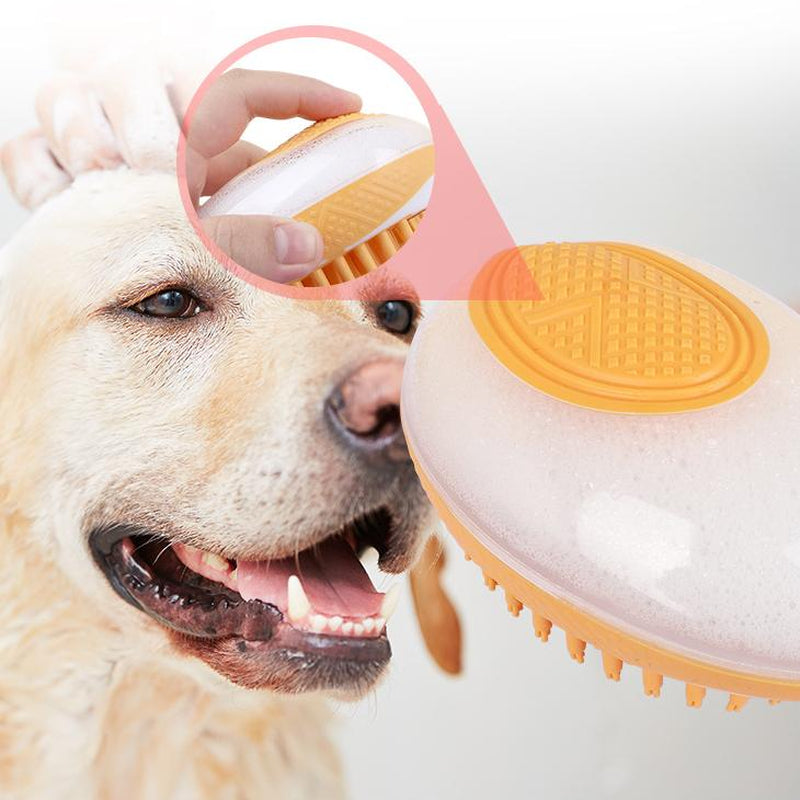Silicone Dog & Cat Bath Brush – 2-in-1 Pet Grooming & Massage Tool for Shower and Hair Care
