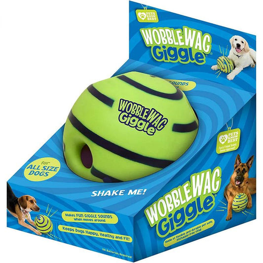 "Glow Wobble Giggle Ball 🌟 – Fun, Interactive Light-Up Toy for Dogs"