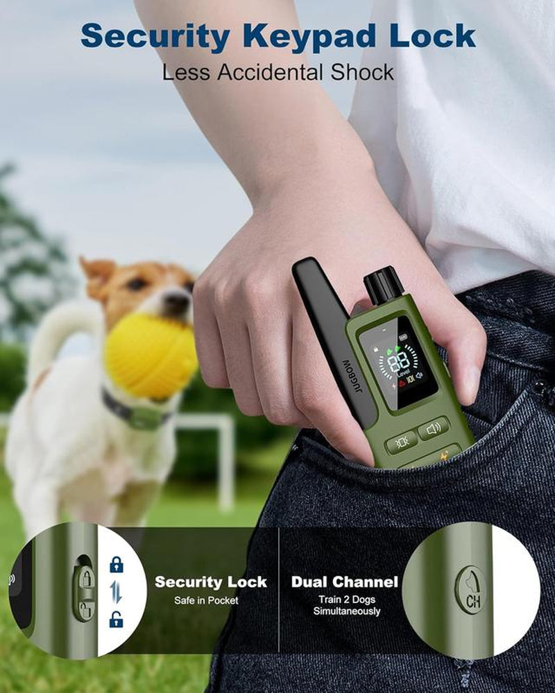 Jugbow Remote Dog Training Collar - 3300FT Range, 4 Modes, IPX7 Waterproof, Rechargeable for All Breeds