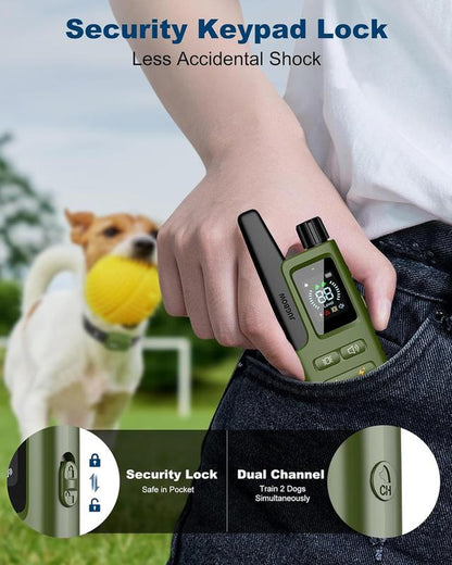 Jugbow Remote Dog Training Collar - 3300FT Range, 4 Modes, IPX7 Waterproof, Rechargeable for All Breeds